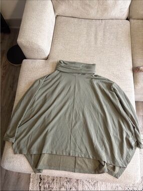 Athleta Olive Green Cowl Neck Pullover tunic/top